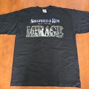 Vintage 1998 Siegfried & Roy At The Mirage Crew Neck Preshrunk Graphic Tee XL